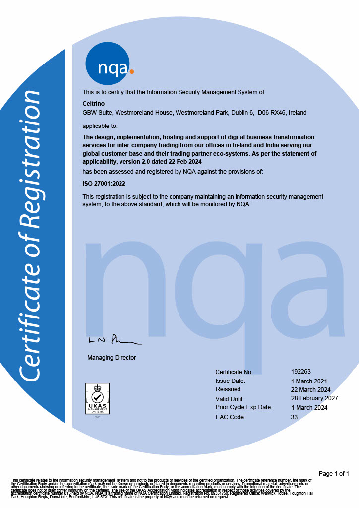 NQA Certification 2024